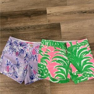 Lilly Pulitzer Pink and Blue Floral Shorts